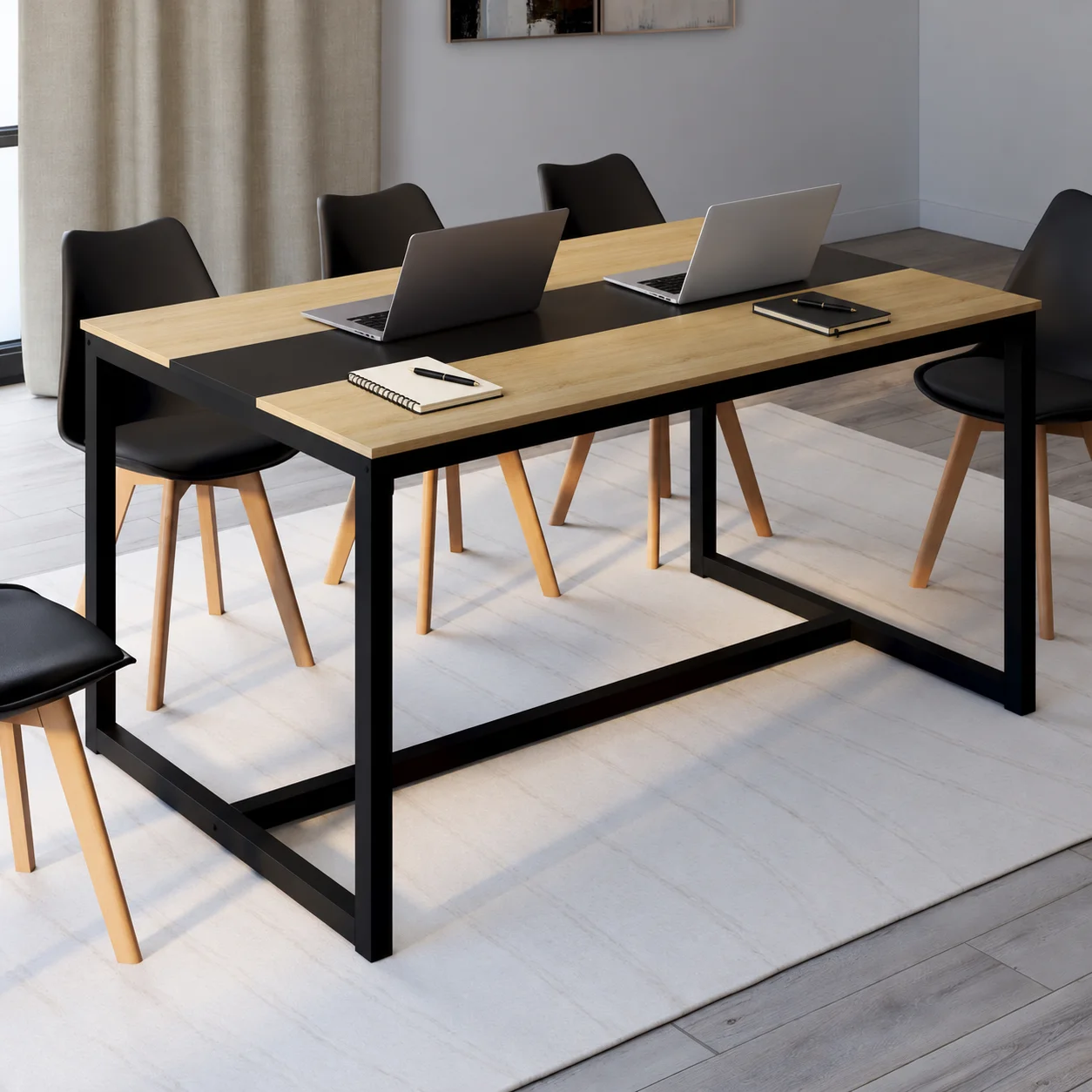 IDMarket DOVER 150 cm, photo fabricant retouchée avec des accessoires de travail illustratifs